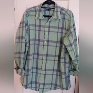 EUC Gap Long Sleeve Plaid Slim Fit Shirt Sz XL